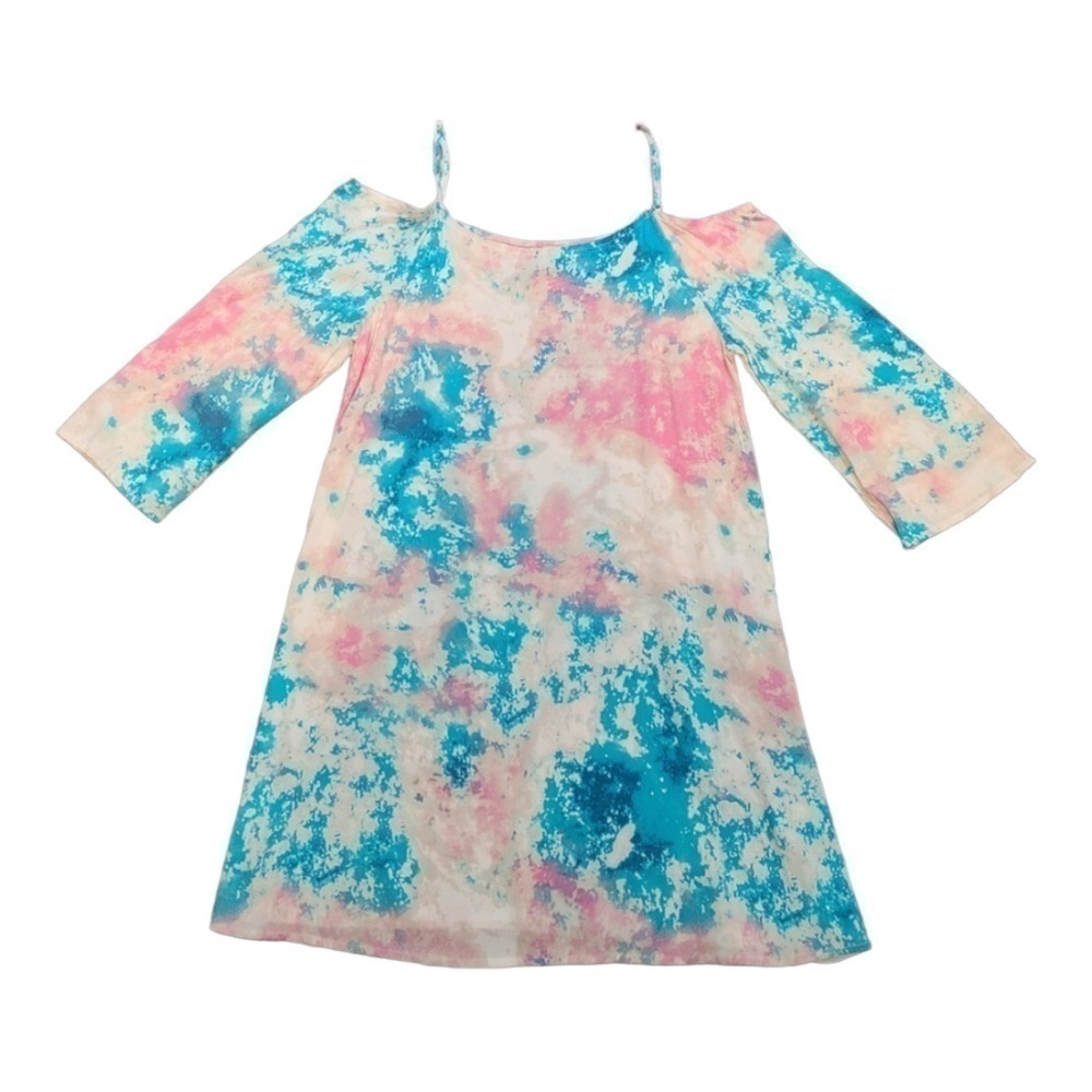 LOVE Fire Cold Shoulder Tie Dye Dress Size XL